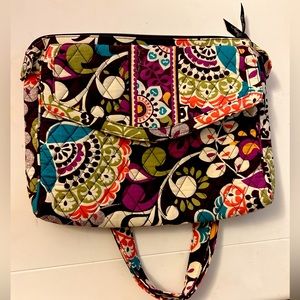 Vera Bradley Retired Plum Crazy Crossbody Laptop Bag